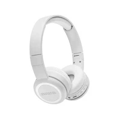 Headphone Bluetooth AIWA AWS-HP-03-W, Design Dobrável, Confortável com Microfone, Branco - AWS-HP-03-W