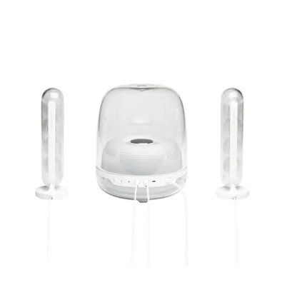 Caixa de Som Bluetooth Harman Kardon SoundSticks 4, Sistema de Som 2.1 Home, Branco - HKSOUNDSTK5WBR