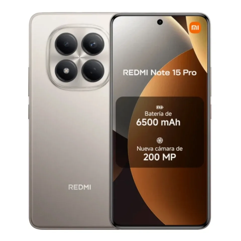 Redmi Note 15 Pro 200 MP smartphone with 6.77" AMOLED display, 6500 mAh battery, and MediaTek Helio G200 Ultra processor, featuring 8GB RAM + 256GB storage or 12GB RAM + 512GB, turbo charging 45W for quick power recovery.