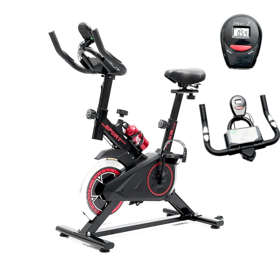 Bicicleta Ergometrica Spinning Academia Bike Fitness Profissional Monitor de Treino Garrafa de Agua