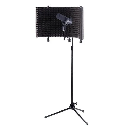 Kit Microfone SM7B com escudo de isolamento e suporte