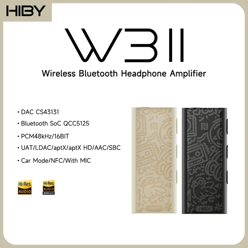 HiBy W3 II/W3 GEN 2 Dongle USB DAC Tipo C Decodificador Bluetooth Sem Fio Amplificador de Fone de Ouvido AMP CarPlay NFC CVC Microfone para Android iOS