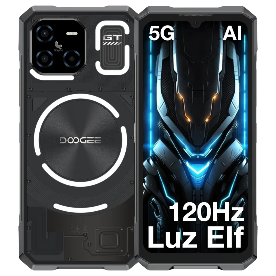 Doogee-Smartphone Robusto Blade GT, 6.72 "FHD +, 120Hz, Efeito de Luz LED, Dimensão 7050, 12GB RAM, 256GB ROM, AI, Bateria 5500mAh