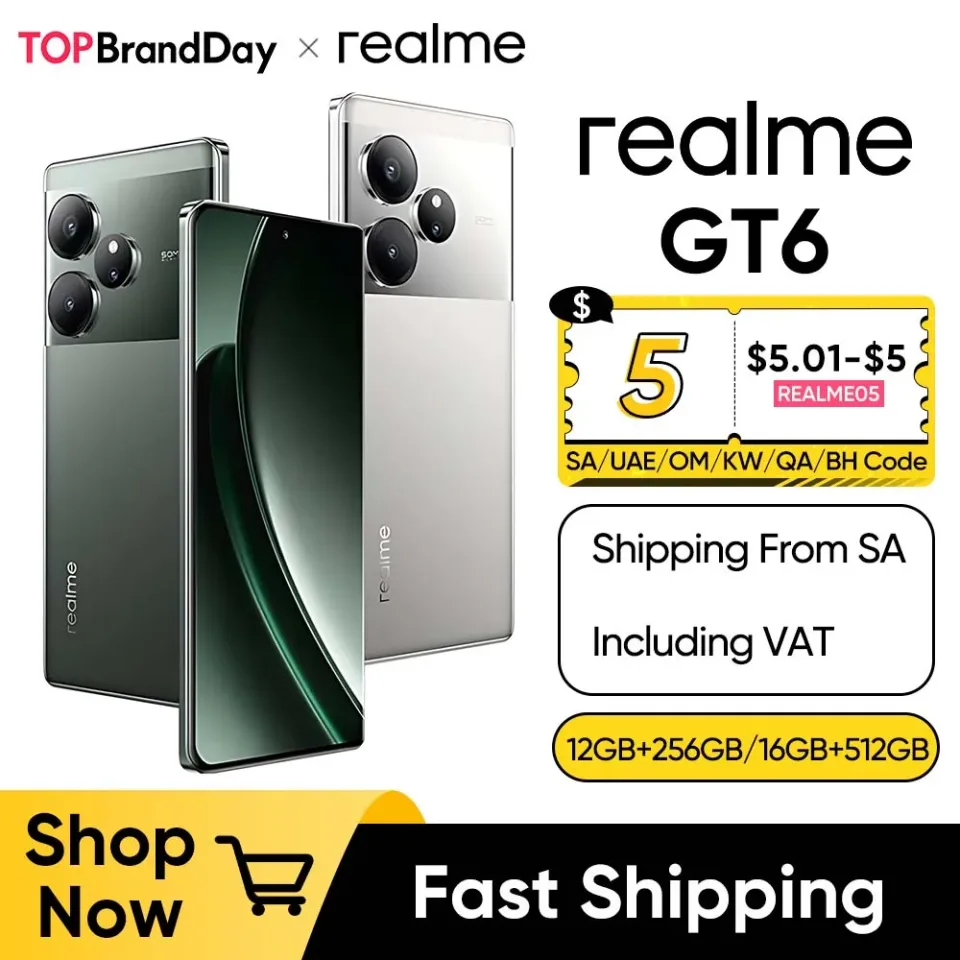 Realme gt6 5g 6.78 120hz 6000nit display smartphone android 14 próximo ai snapdragon 8s gen 3 processador 5500mah 120w bateria nfc