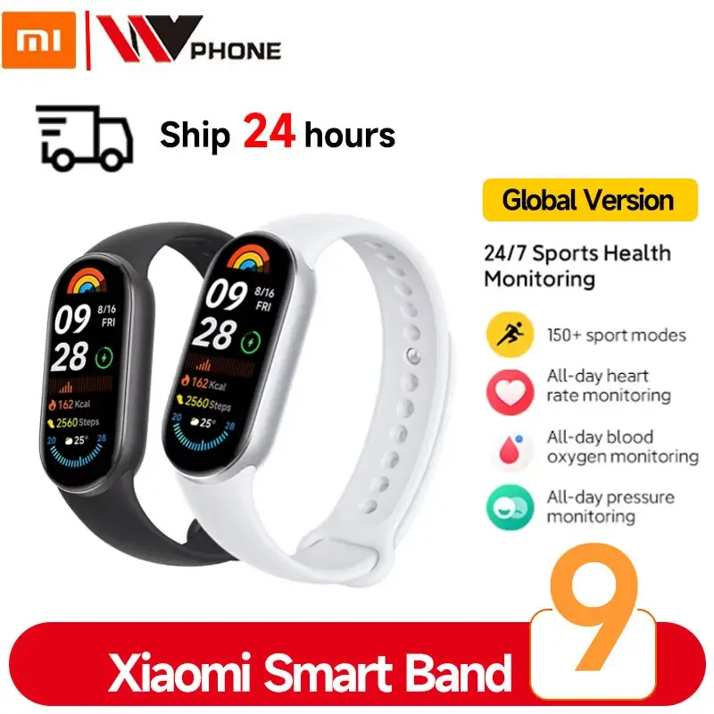 Versão global xiaomi banda inteligente 9 1.62 "tela amoled 21 dias vida útil da bateria mais de 150 modos esportivos monitoramento do sono xiaomi banda 9