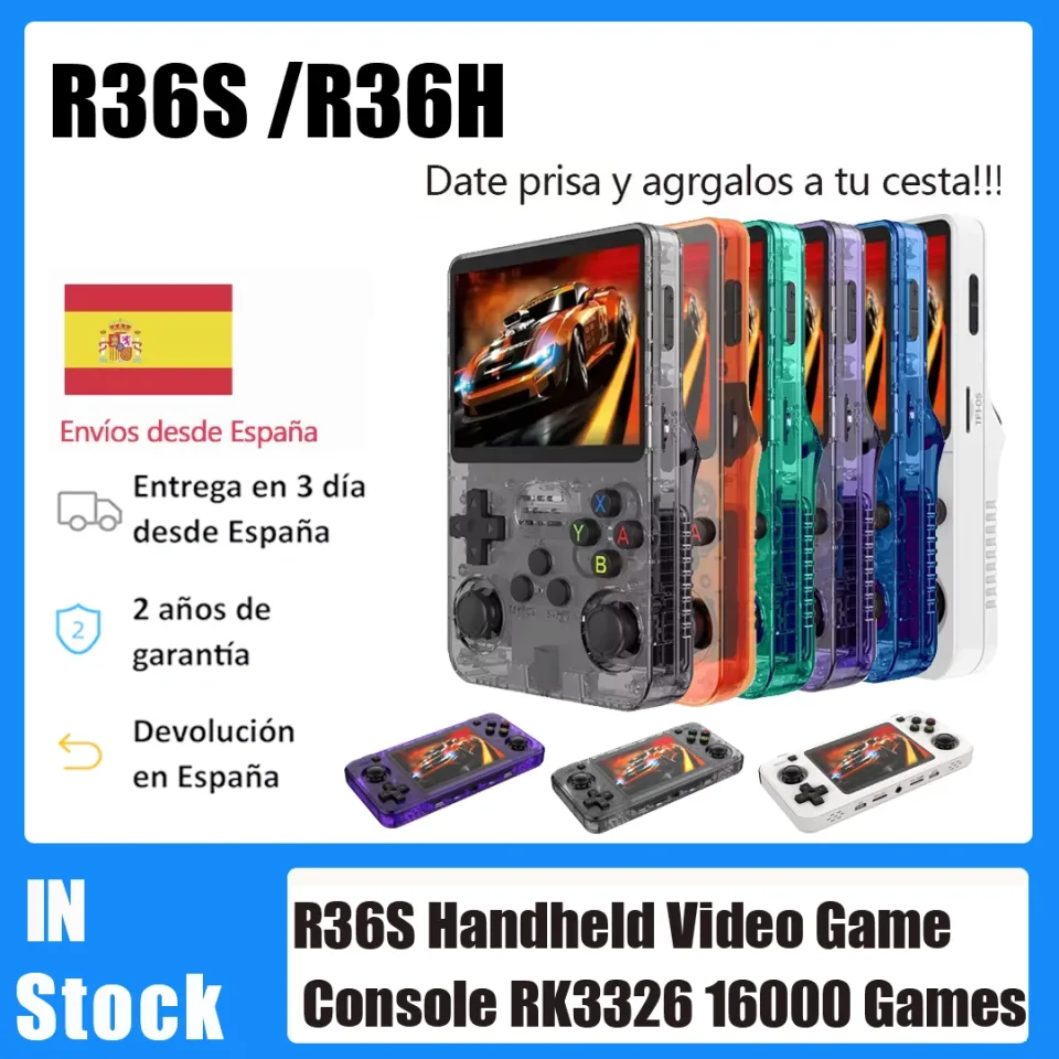R36s/r36h retro handheld console de videogame sistema linux 3.5 Polegada tela ips portátil bolso player vídeo r35s 64gb 15000 jogos