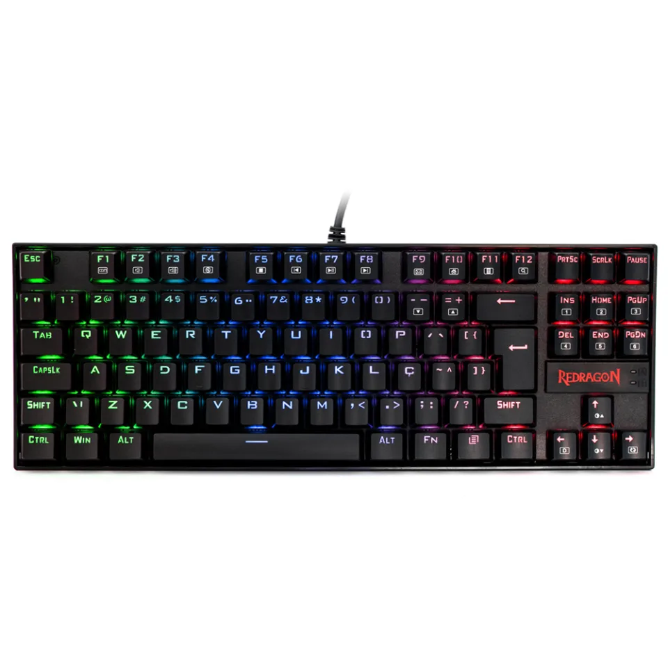 Teclado Gamer Redragon Kumara RGB PTO switch Azul - K552RGB-1 (PT-BLUE)