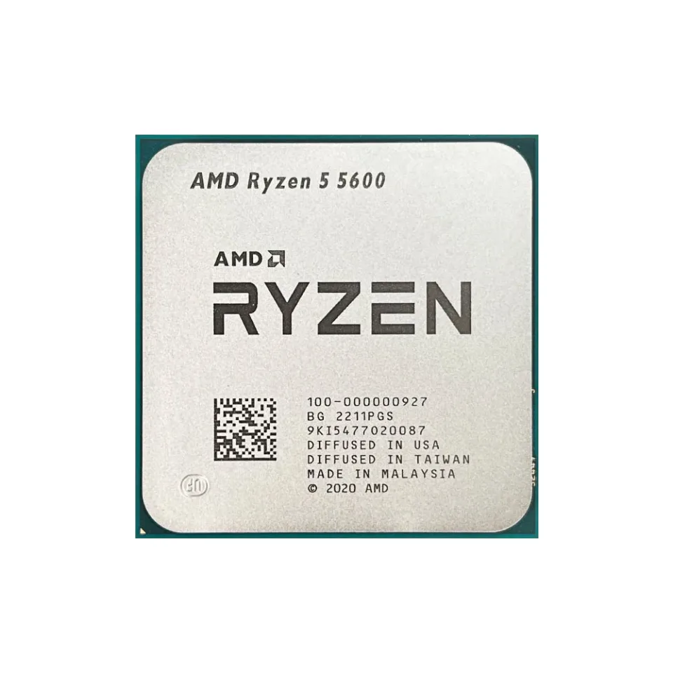 AMD Ryzen 5 5600 CPU 4.4GHz 6-Core 12 Thread 35MB Cache 7NM TDP 65W Soquete AM5 Processador para PC Gamer sem gráficos