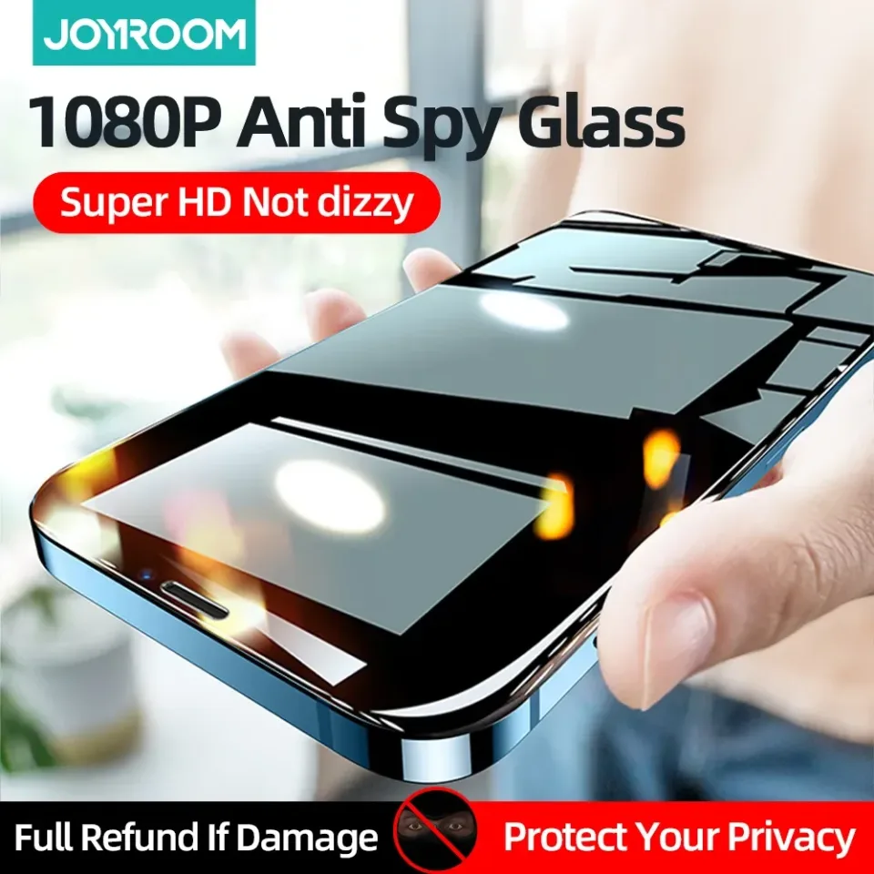 Joyroom-Protetor de Tela Privado para iPhone, Vidro Temperado Anti-espião para iPhone 15, 14, 13 Pro Max, 12, 11 Pro Max