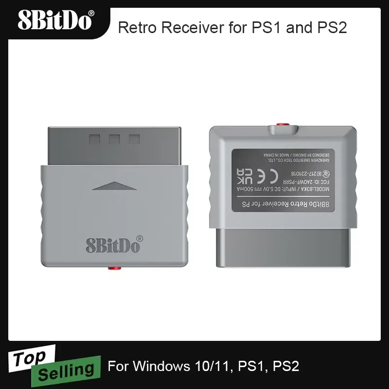 8bitdo adaptador receptor retro dongle para ps1 ps2 windows suporte xbox série/xbox um controlador switch ps5 ps4 gamepad