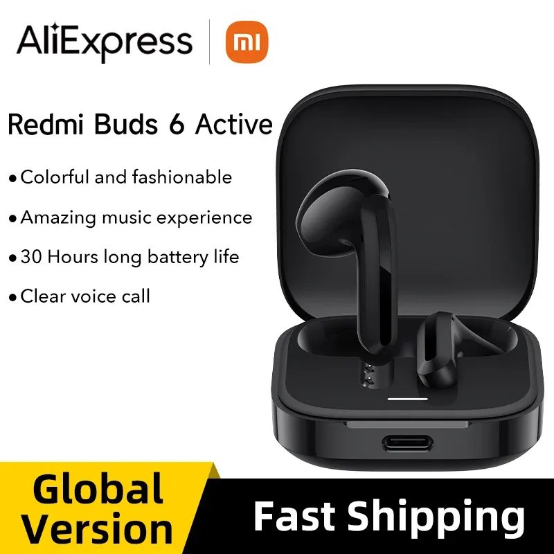 Xiaomi-Redmi Buds 6, Fone de ouvido, Clear Voice, Chamada, Bateria de 30 Horas de Longa Duração, Bluetooth 5.4, Auricular Tipo C, Estreia Mundial