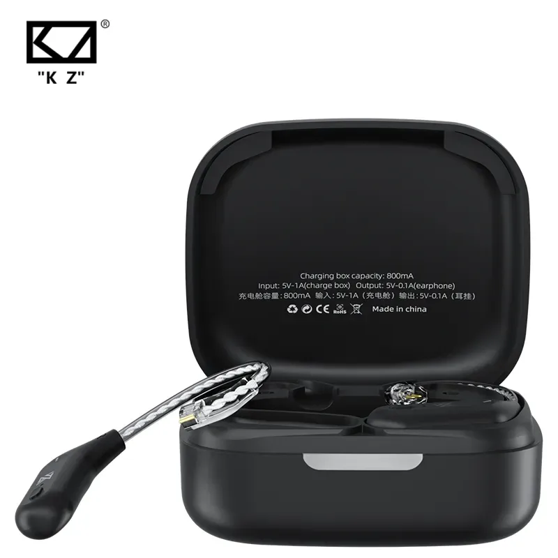 KZ-AZ09 Fones de ouvido sem fio HD, módulo compatível com Bluetooth 5.2, cabo de atualização, HIFI, gancho de ouvido CPIn