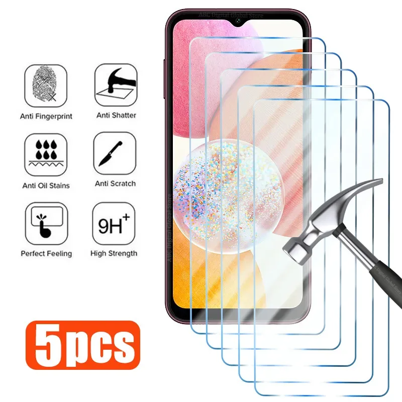 Protetor de tela de vidro temperado para Samsung, A54, A13, A34, A12, A53, A14, A71, A52, A23, A70, A51, A32, A73, A50, A33, A22, 5G