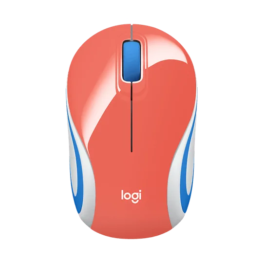 Mini Mouse Sem Fio Logitech M187 Coral - 910-005362