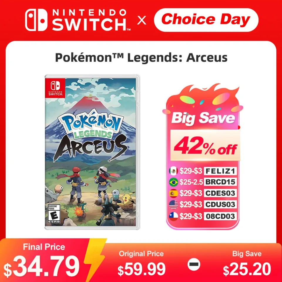 Pokémon Legends Arceus jogos Nintendo Switch Game Deals 100% original cartão de jogo físico ação gênero para switch oled lite