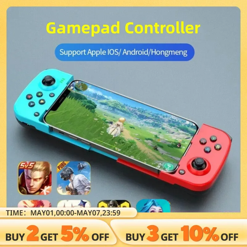 Gamepad Telescópico Para Apple IOS Android PUBG Switch PS4 Stretch Wireless BT 5.0 Telefone Eat Chicken Game Controller Joystick