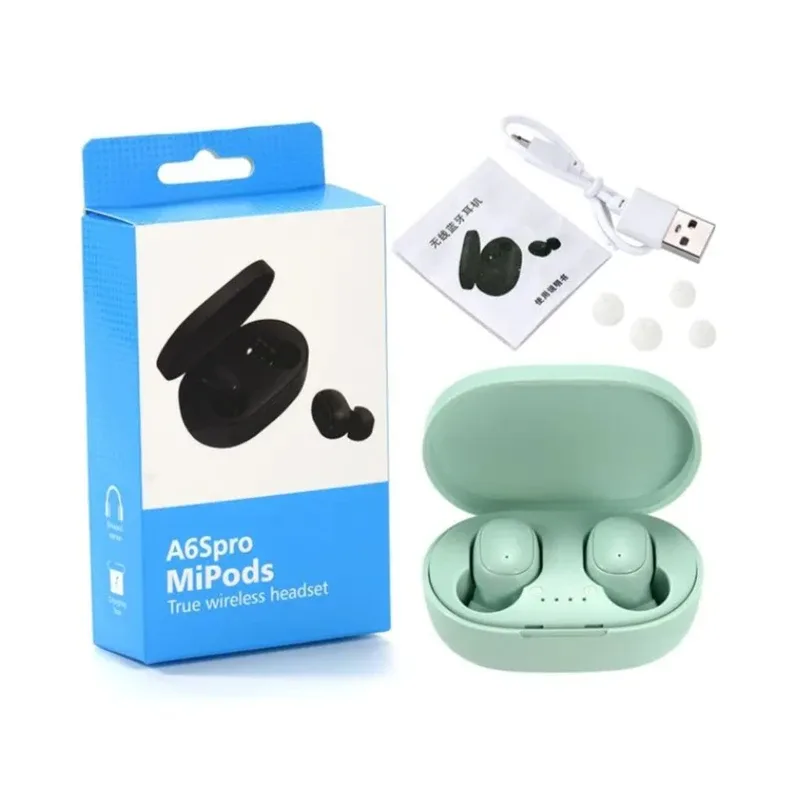 Autêntico Bluetooth V5.0 TWS Earbuds, fone de ouvido impermeável, pares automáticos conectar, fone de ouvido HIFI som, IPX4, A6S Pro, 5 cores
