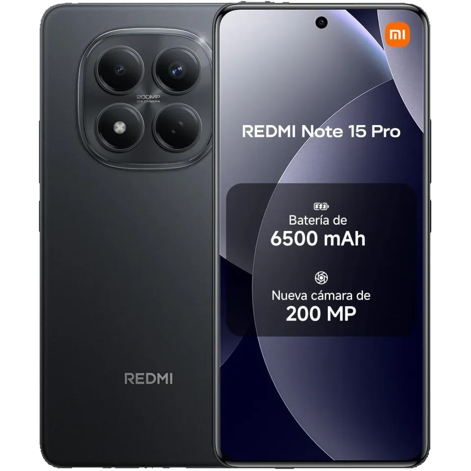 Xiaomi redmi note 15 pro 4g mobile phone free 8gb+256gb / 12gb+512gb, fhd+ 6.77" amoled screen, mediatek helio g200 ultra, 200 mp camera, 6500 mah battery (charger not included)