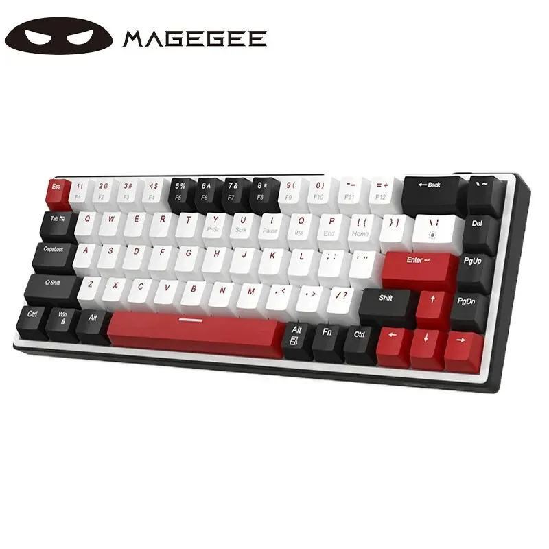 MageGee-60 % Teclado Mecânico Para Jogos, Retroiluminado Com Fio, Computador Hot-swappable, Teclado Portátil Do Escritório, 68 Chaves, SKY68