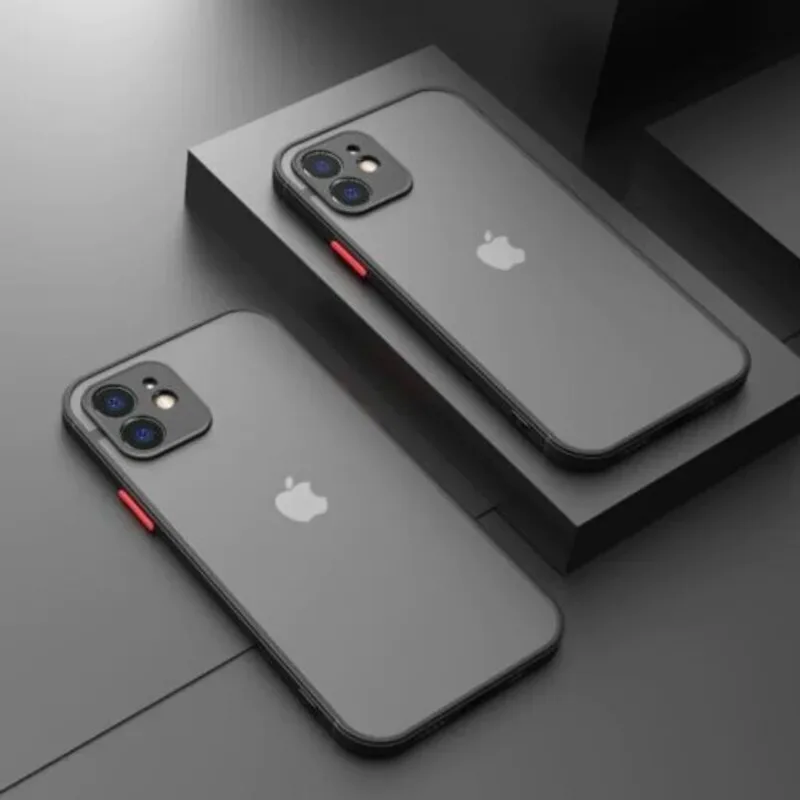 Capa à prova de choque para iPhone, Capa traseira de silicone, iPhone 11, 12, 13, 14 Pro Max, Plus, XS, 8, SE