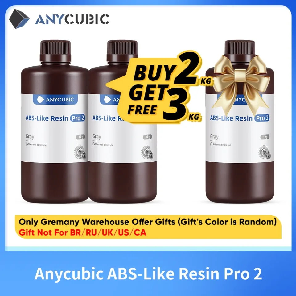 Anycúbico abs-like pro 2 resina de impressora 3d dureza e dureza 405nm resina uv fotopolímero de cura uv para impressora 3d lcd