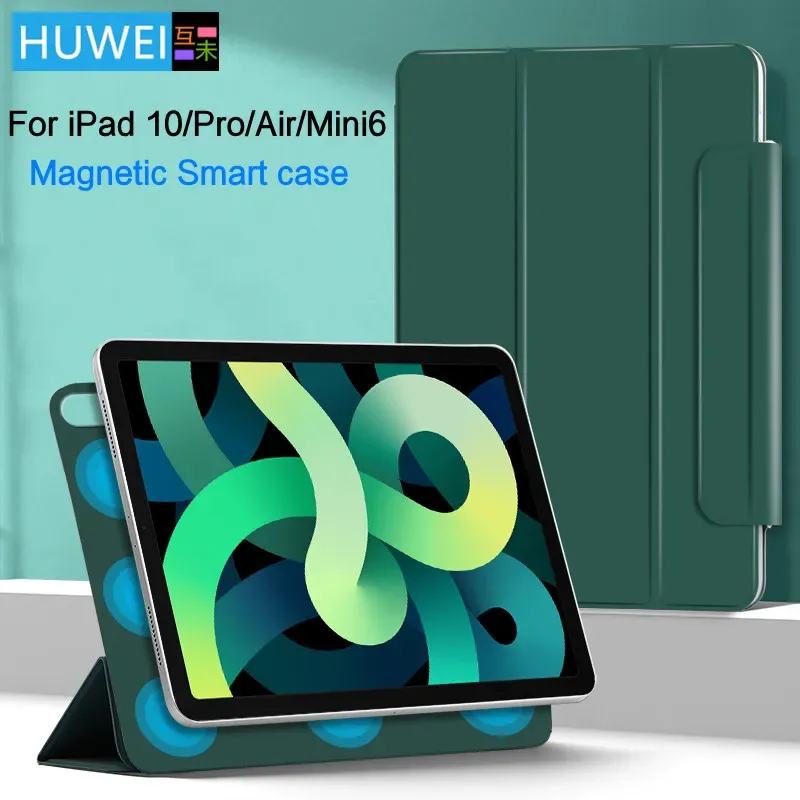 HUWEI-Capa Magnética para iPad Air 5, Capa Inteligente para iPad Pro 11, 12.9 ", Mini 6, 10ª Geração, 2022