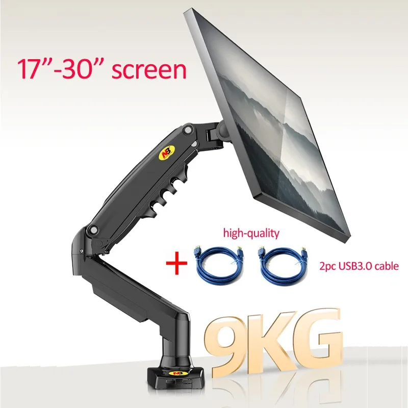 NEW NB F80 Desktop17-27 "LCD LED Monitor Titular Braço Gás Spring Full Motion Gás Strut Flexi TV Mount Carregando 2-9kgs