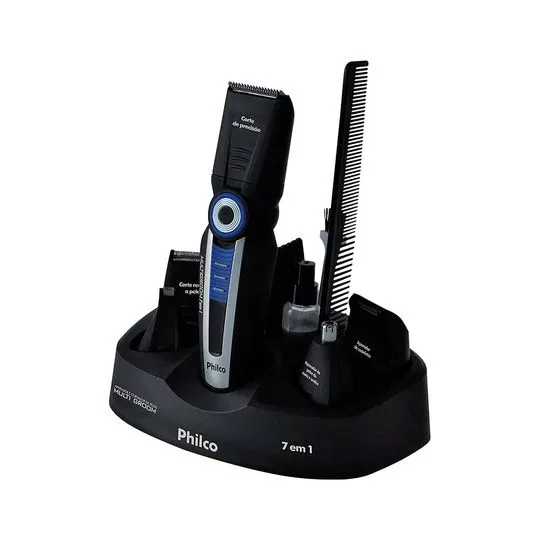 Aparador e Cortador de Pelos Philco Multi Groom 7 em 1 Sem Fio - Bivolt