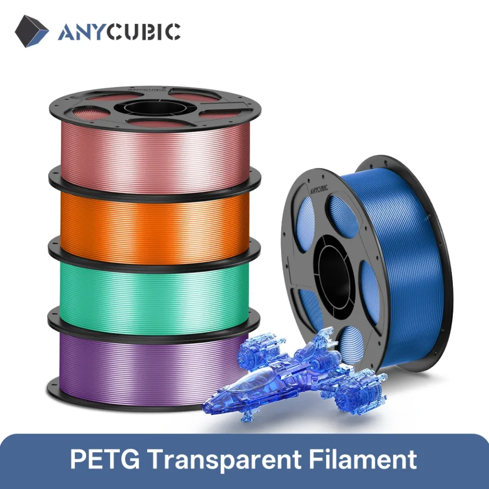 Anycúbico petg pla filamento de impressora 3d transparente multicolorido 1.75mm filamento de impressora 3d para kobra 3 combo s1c fdm impressora 3d