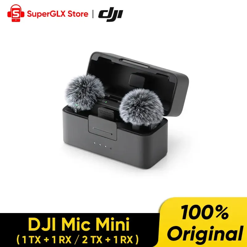 100% original dji microfone mini microfone sem fio com cancelamento de ruído inteligente áudio de alta qualidade dji original