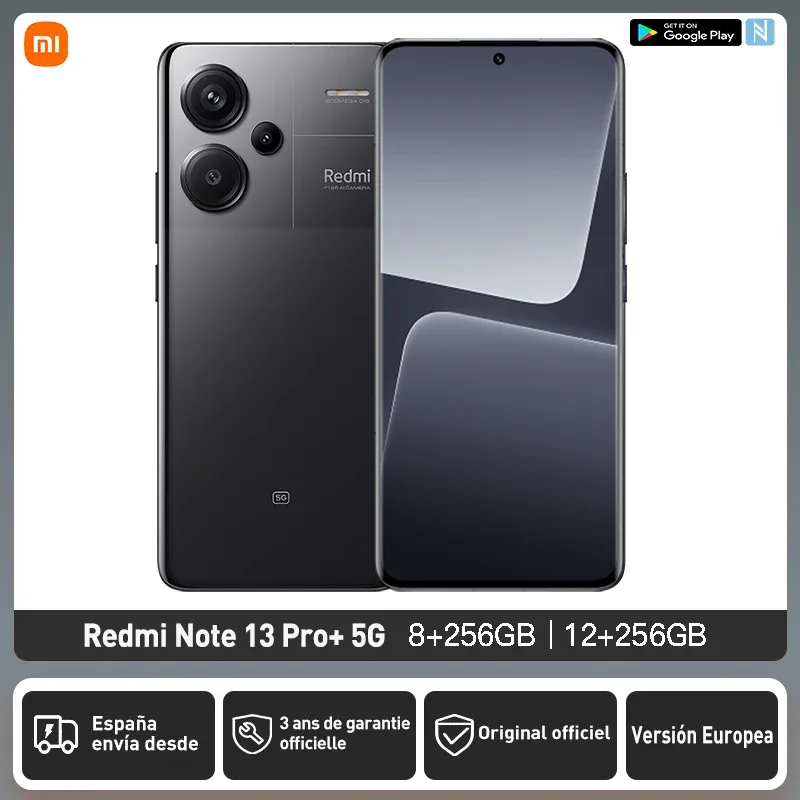 Xiaomi Redmi Note 13 Pro Plus 5G Versão Global 8+256GB MediaTek Dimensity 7200-Ultra Display 6.67''3D-Curved 1.5K 120HZ Display
