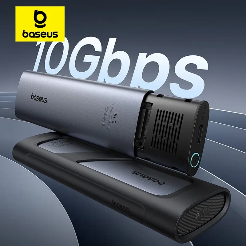 【Nova venda】Baseus M2 SSD Gabinete Caso 10 Gbps Protocolo NVMe M.2 para USB Tipo C 3.2 Gen2 8 TB Adaptador externo de metal NVME SSD Case