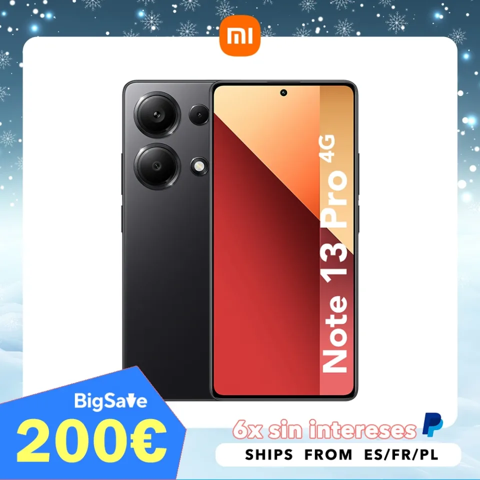 Xiaomi-Redmi Note 13 Pro, Carregador EU, Versão Global, 4G, 8GB, 256GB, 12GB, 512GB