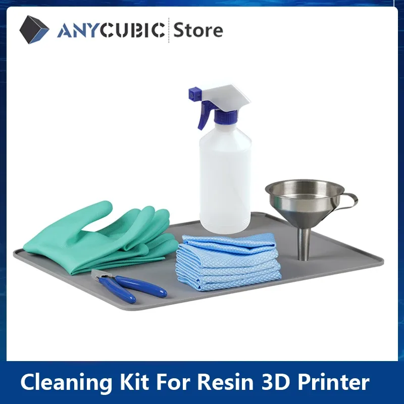Anycubic-Kit de limpeza do copo do filtro do funil, Cura UV do metal para a cura UV do LCD, Pá de limpeza do fotão, Resina 3D Printer Acessórios