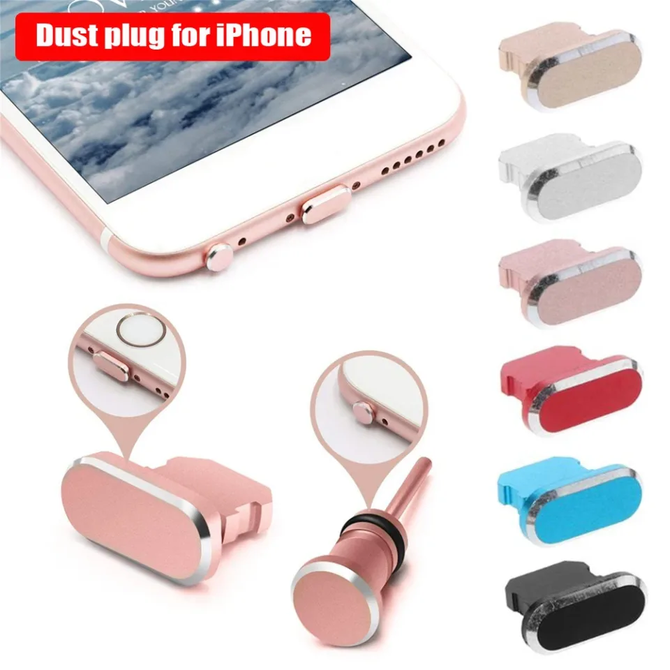 Anti poeira plug tampão capa para carregador doca plug 3.5mm fone de ouvido fone de ouvido jack metal plug dust-proof para iphone 12 11 x xr max plus