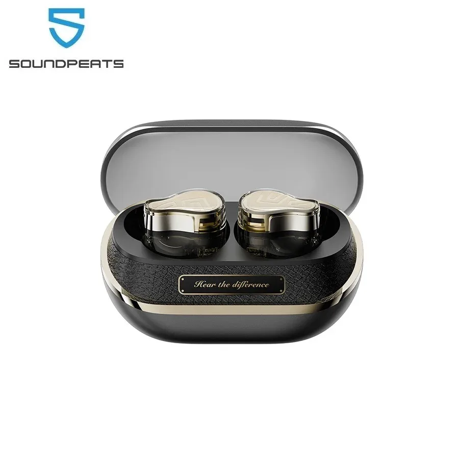 Fones de ouvido sem fio SoundPEATS H3 Bluetooth com 3 drivers híbridos HiFi, cancelamento de ruído adaptativo ANC de 55dB e áudio de alta resolução sem perdas LDAC aptX.