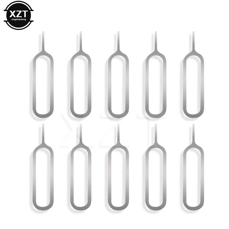 10 pçs bandeja de cartão sim ejetar pino ferramenta de remoção chave de aço inoxidável agulha para apple iphone ipad samsung xiaomi huawei universal