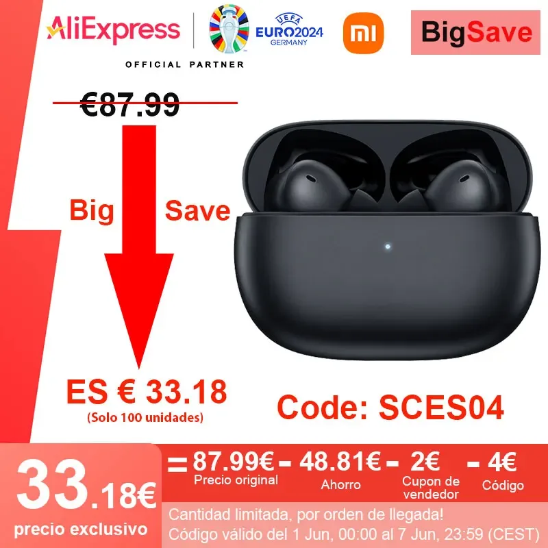 Xiaomi-Redmi Buds 4 Pro Fone De Ouvido Bluetooth, Verdadeiro Fone De Ouvido Sem Fio, Cancelamento De Ruído, 3 Microfone, Auricular ANC, BT 5.3