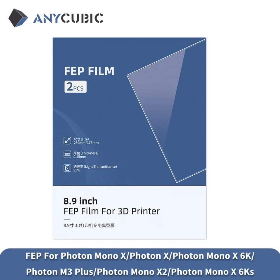 ANYCUBIC 2 unidades/lotes Filme FEP para Photon Mono X Photon X 6K M3 Plus Resina impressora 3D Filme FEP para impressora 3D