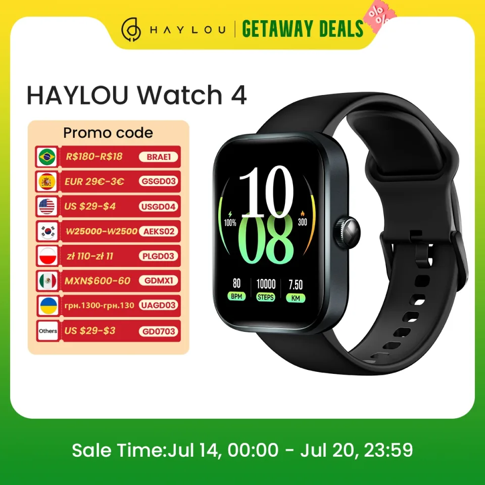 Haylou relógio 4 gps smartwatch 1.93 ''display hd bluetooth chamada telefônica monitoramento de saúde ip68 à prova dip68 água relógio esportivo inteligente