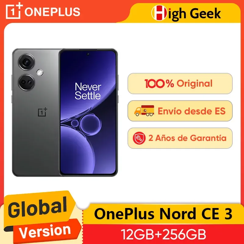 Versão Global OnePlus Nord CE 3 5G Snapdragon 782G 120Hz Fluid AMOLED 80W SUPERVOOC 5000mAh Bateria 50MP IMX890 Câmara Principal