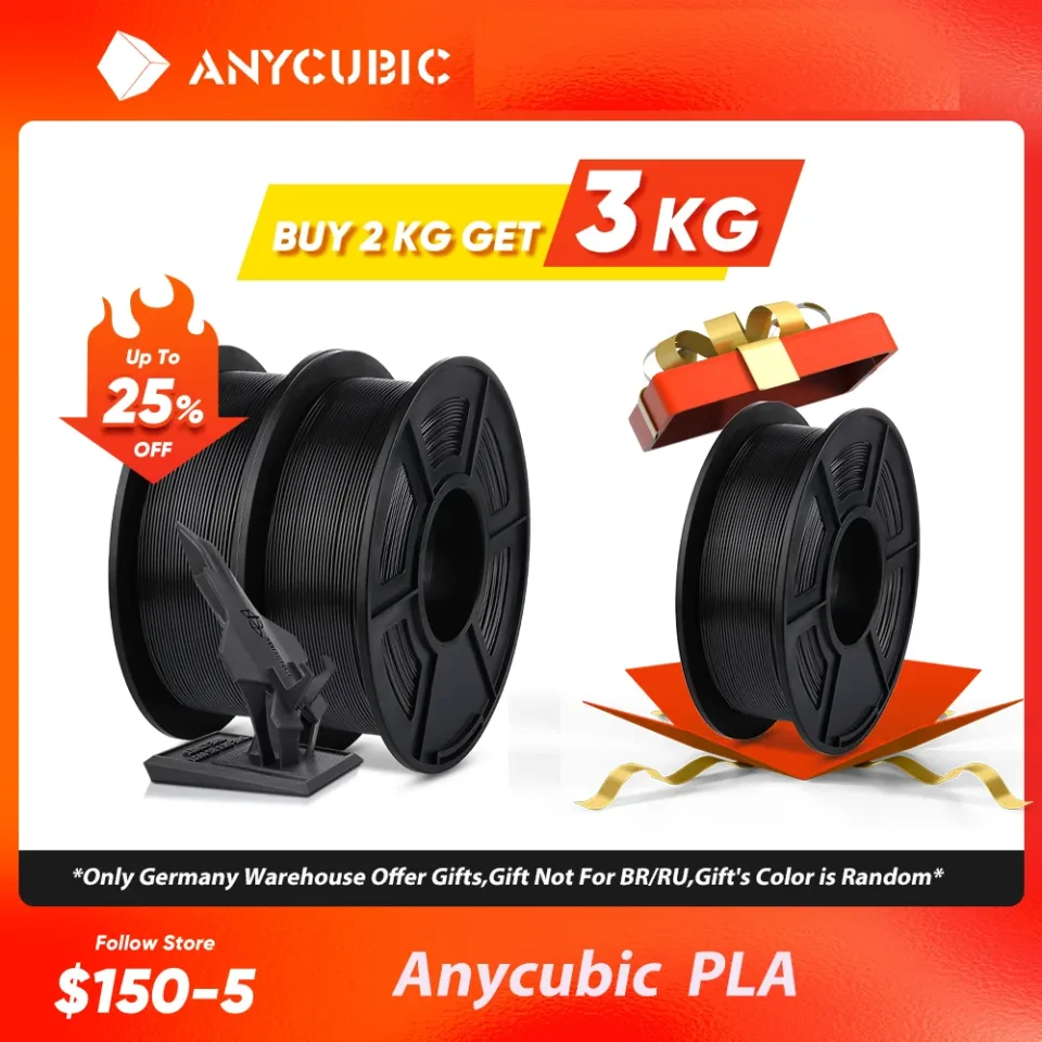 ANYCUBIC-Filamento Multicolor para Impressora 3D, Material Plástico de Borracha Consumíveis, Kobra 2 Pro, PLA 1,75mm, 1kg/Rolo, FDM