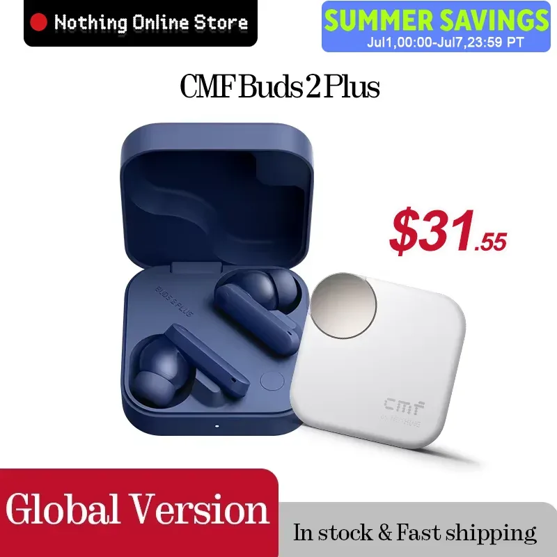 CMF Buds 2 Plus com driver LCP de 12mm para som rico e balanceado, cancelamento de ruído híbrido de 50dB.