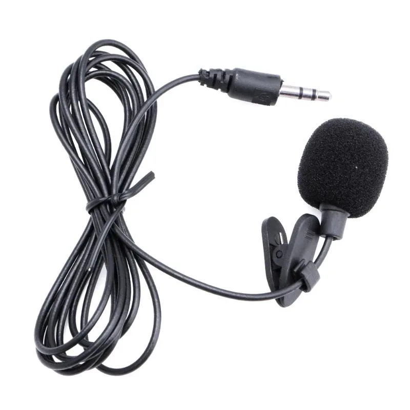 3.5mm mini microfone de lapela clipe no microfone de lapela para o telefone móvel pc portátil microfone com fio alto-falante microfone de lapela