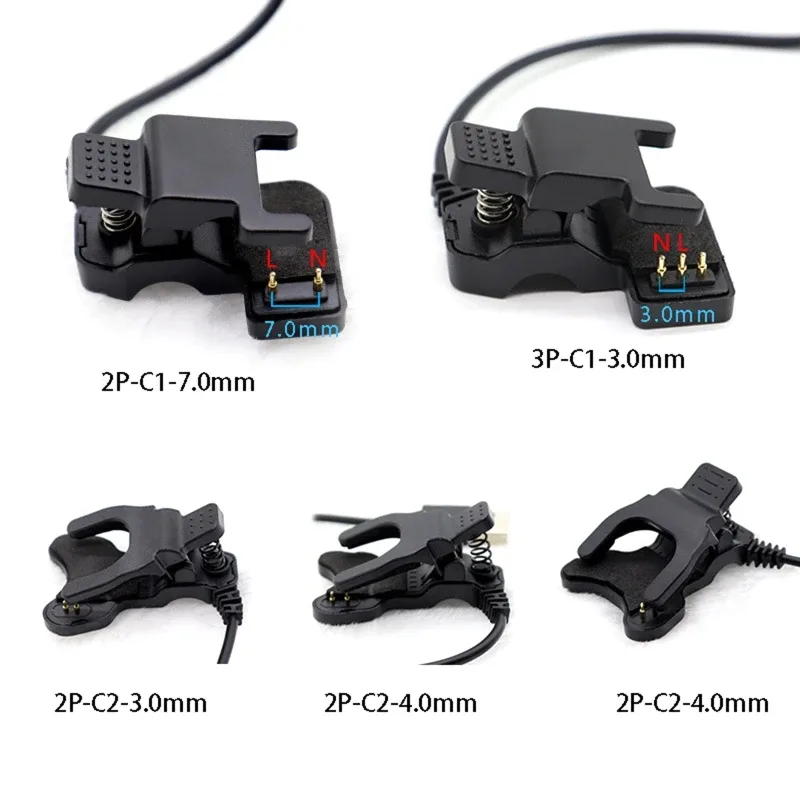 Relógio inteligente Carregador Universal USB Cabo de Carregamento 3 pinos 3/4/7mm Clipe Pulseira Inteligente Carregador Fio 2/3 pinos para TW64 TW68