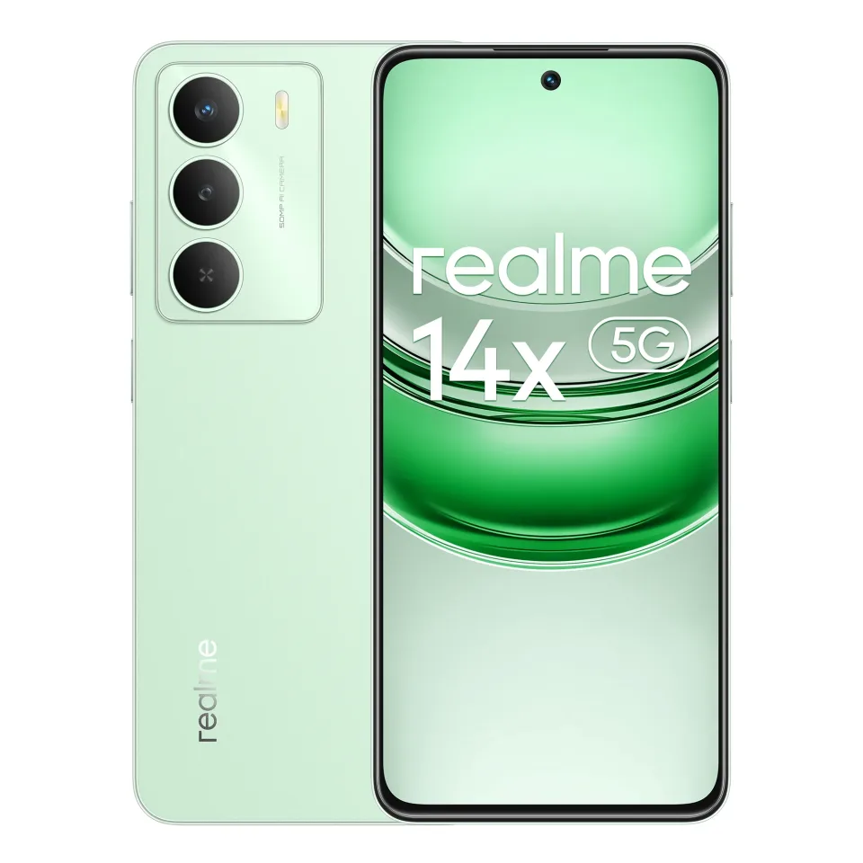 Telefone - realme 14X, versão europeia, ecrã de conforto ocular de 120 Hz, MediaTek Dimensity 6300 5G, ecrã de 6,67" 120 Hz, câmara AI de 50 MP, IP64, NFC