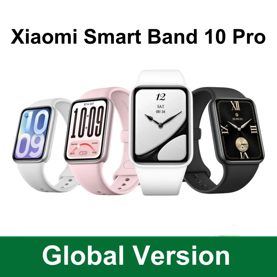 Versão Global Original Xiaomi Smart Band 10 Pro Smartband com Display de 1,74", Monitor de Oxigênio no Sangue, Relógio Inteligente Esportivo, Pulseiras Mi Band Novas