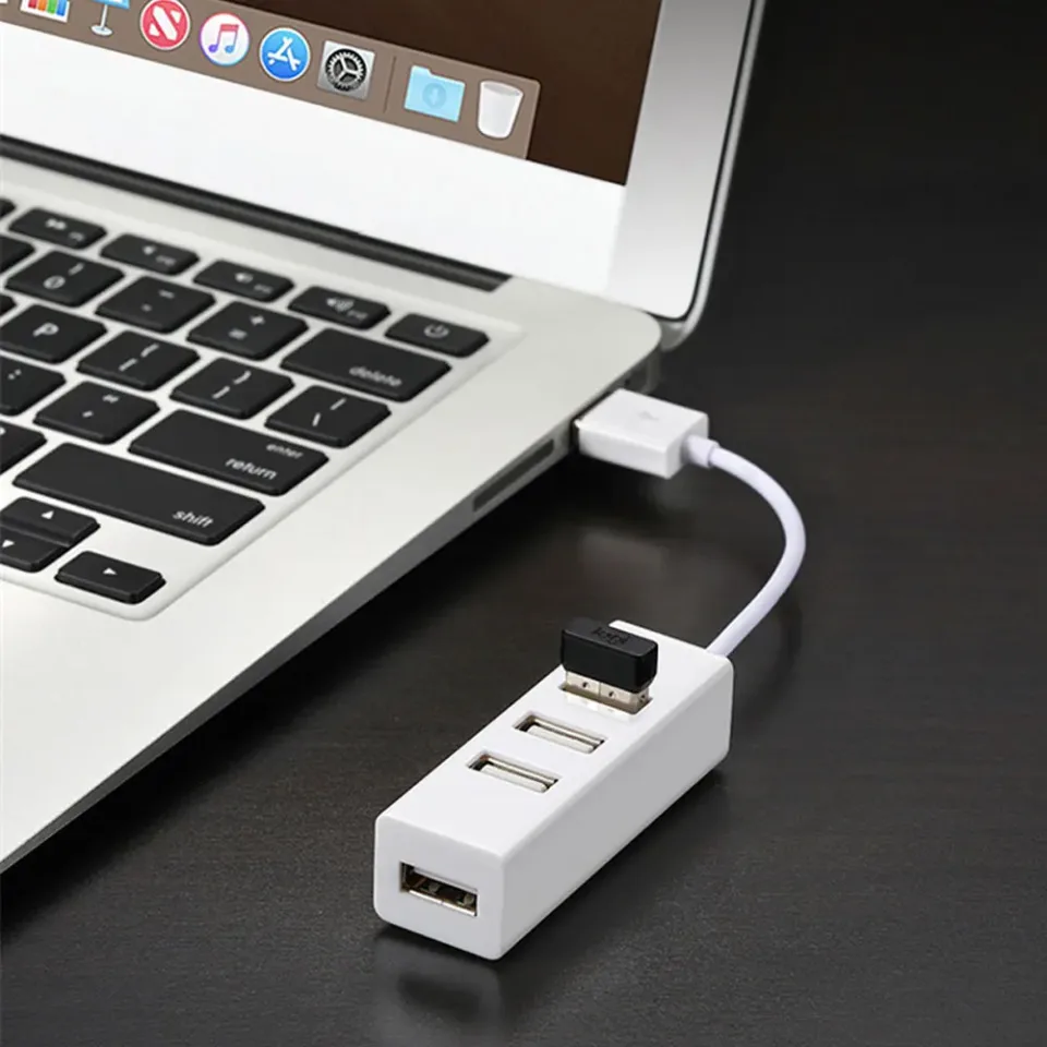 Expansor USB 2.0, Divisor/Hub USB, Adaptador de Energia Um para Quatro, 480Mbps, Adequado para Pen Drive, Leitor de Cartão, Câmera Digital