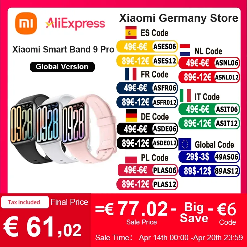 Versão global xiaomi banda inteligente 9 pro smartband 1.74 "amoled display oxigênio no sangue esporte gps relógio inteligente pulseiras mi banda