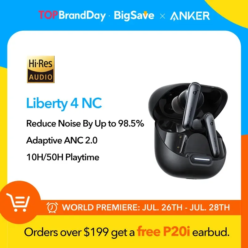 Soundcore by Anker Liberty 4 NC sem fio Ruído Cancelando Earbuds Fone de ouvido sem fio Bluetooth Headphones TWS Fones de ouvido sem fio fone de ouvido bluetooth fone bluetooth fone sem fio